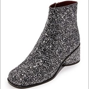 Marc Jacobs silver glitter boots
